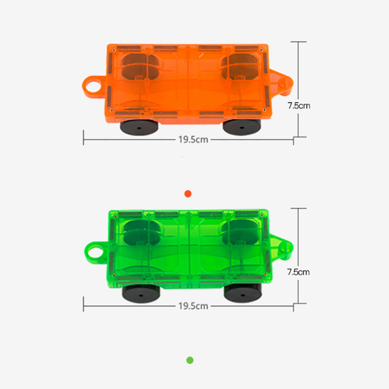 Giromag彩窗磁力片擴充玩法專用小車孖裝STEM玩具