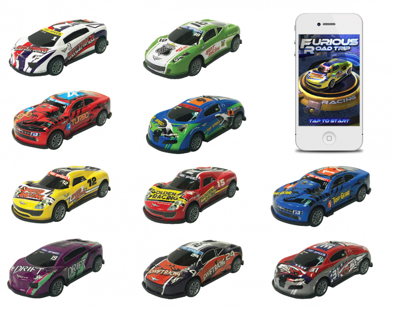 Furious Road Trip 玩具車禮品套裝-24賽車1:64 鋼製迴力玩具車