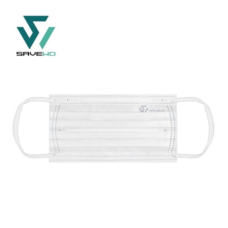 香港製 SAVEWO PREMIUMMASK 救世超卓口罩 純白色 (30片/盒 ，獨立包裝) (標準碼/細碼) (送口罩減壓器)