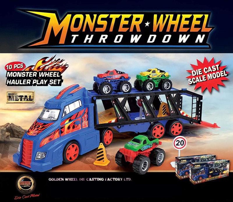 Monster Wheel Hauler Playset 玩具貨車禮品套裝-10