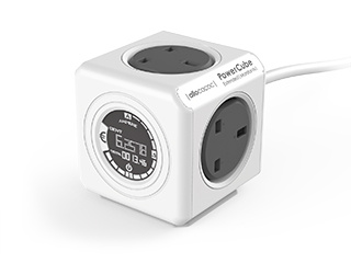 allocacoc - PowerCube Extended｜Monitor 三腳英規插座+電流及電費顯示 (1.5m電線)