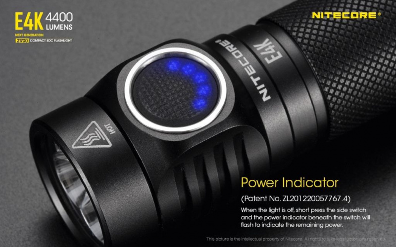 Nitecore E4K 美國名廠 CREE XP-L2 V6 LED 4400 流明 LED Flashlight 電筒