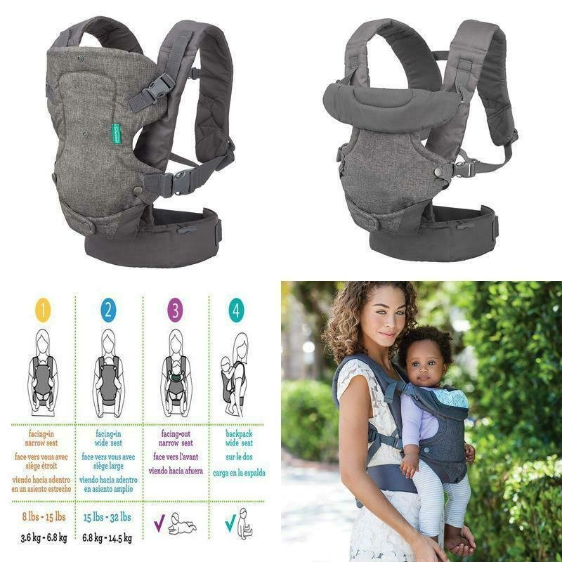 INFANTINO - 四合一雙肩嬰兒背帶｜四季適用｜平行進口產品