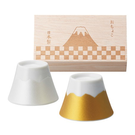 預訂 - 日本制 - 在富士山歡呼！富士山杯一對 連木箱 (3款)