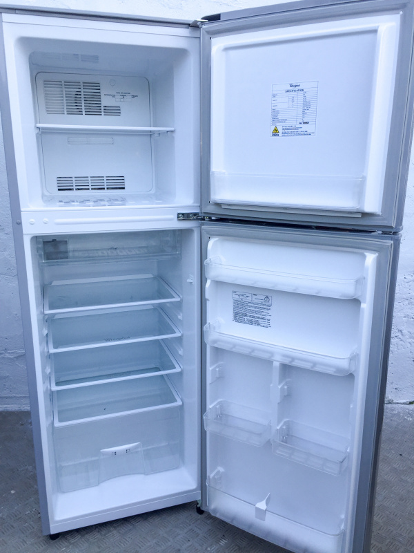 可信用卡付款))雪櫃 (雙門惠而浦 )WF195 銀面 95%新 148CM高 强化玻璃100%正常