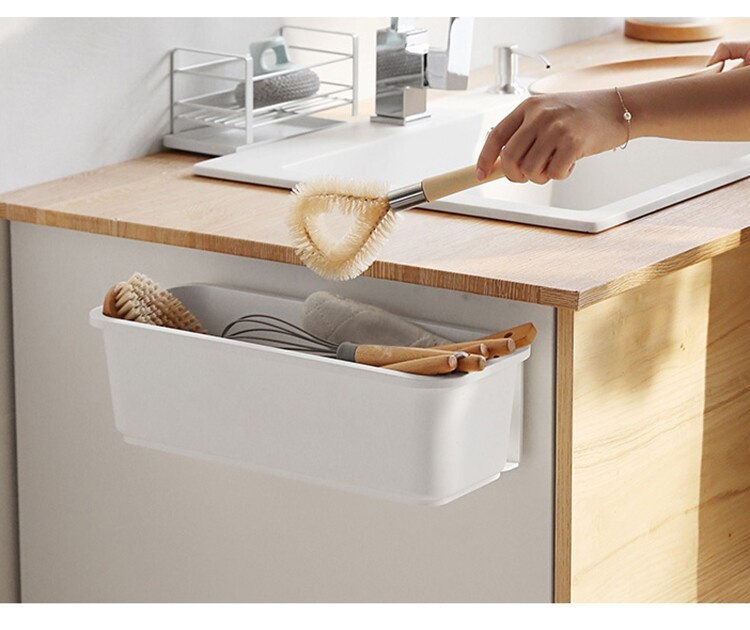 免釘免鑽萬用推拉式櫥櫃抽屜收納盒