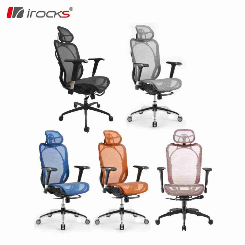 iRocks 艾芮克 T05 Ergonomic Chair 人體工學椅 [黑/藍/灰/橙]
