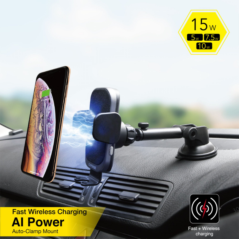 CAPDASE AI POWER FAST WIRELESS CAR CHARGING AUTO MOUNT