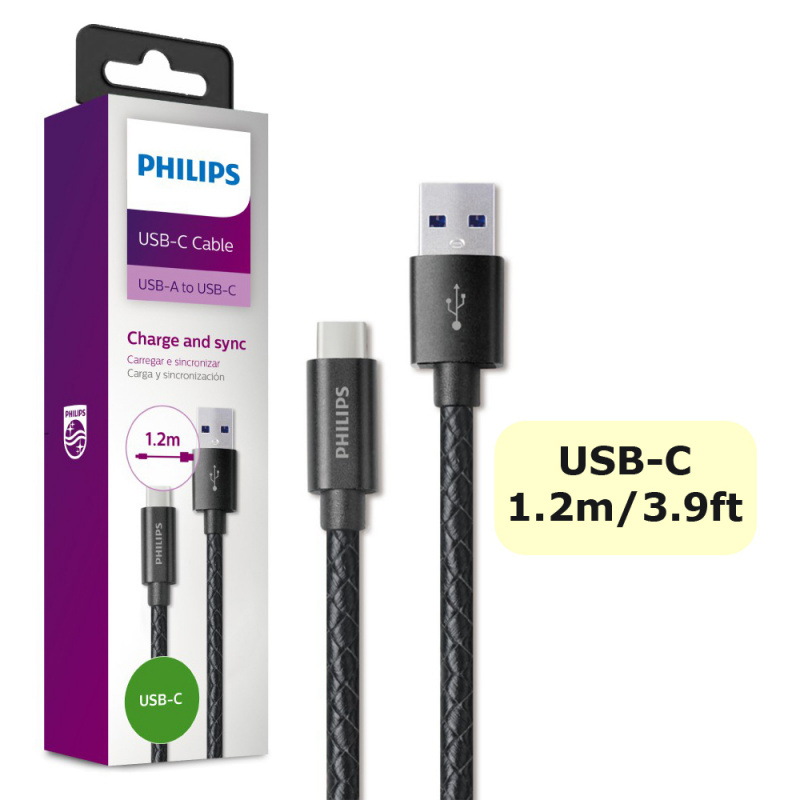 Philips 飛利浦 - Type C 充電線 USB 3