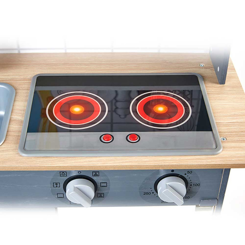 Hape E3166木製聲光電玩小廚房煮飯仔STEM玩具