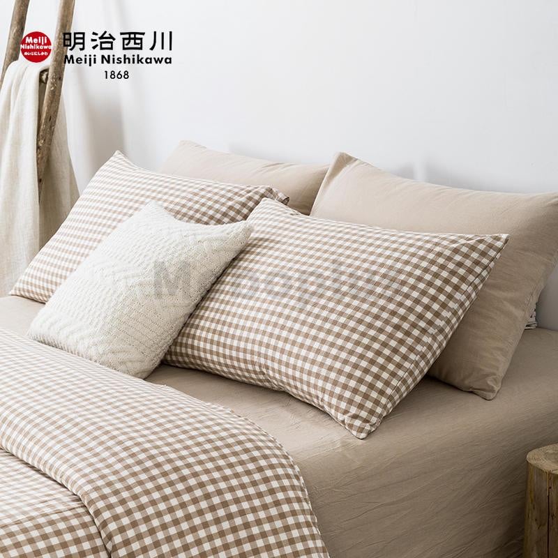 日本 明治西川 - 全棉色織水洗棉四件套床上套裝