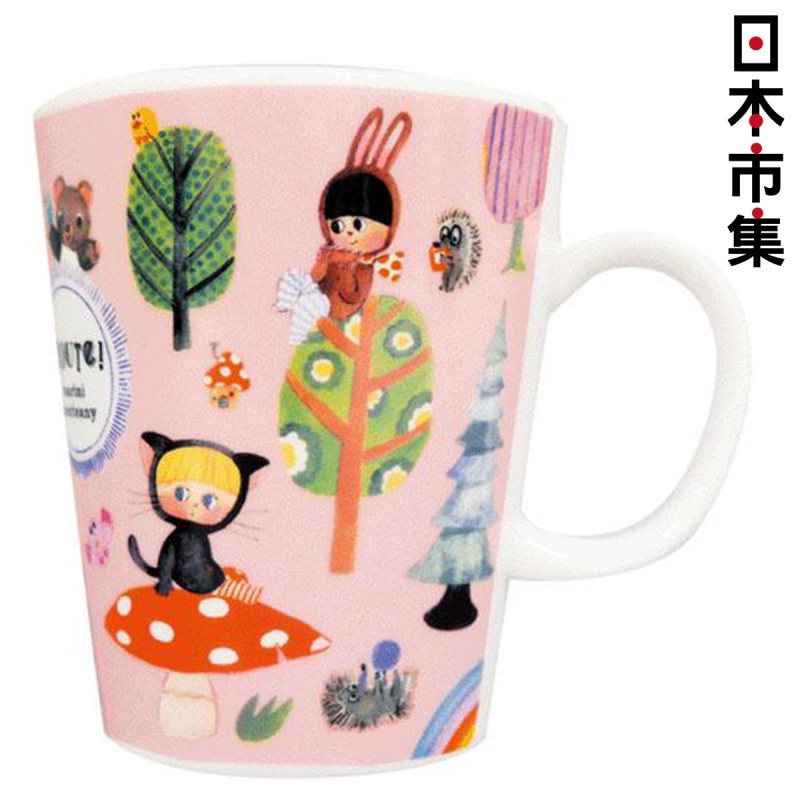 日本E.minette 粉紅色卡通 日本製瓷杯【市集世界 - 日本市集】