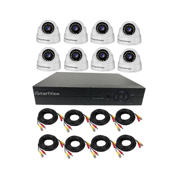 iSmartView CCTV 1080P AHD8鏡頭DVR套裝 海螺型/戶外防水槍型自由配搭 ARW-3808-8