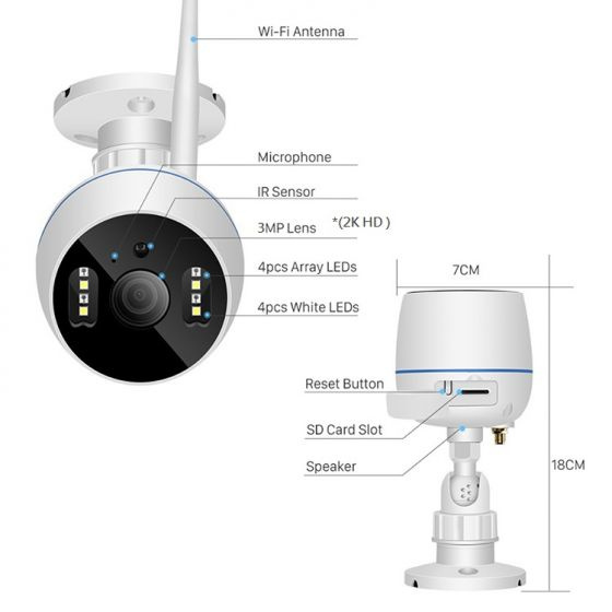 iSmartView 2K高清無線Wi-Fi星光夜視網絡攝像機 戶外IP65 ARW-8352