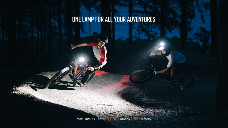 Olight RN3500 3500流明 MTB 單車燈 頭燈 USB充電 尿袋