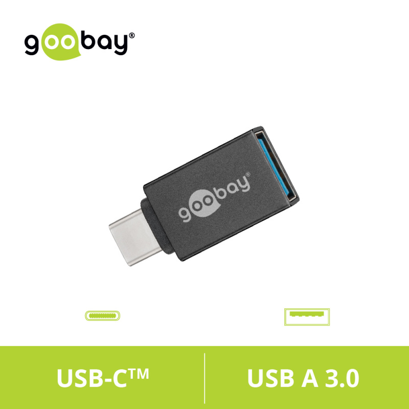 Goobay USB-C™/USB A OTG 極速轉接器 (5Gbps) (黑色)