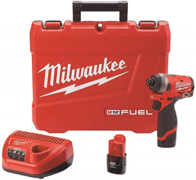 Milwaukee M12 Fuel 1/4 英吋(約 0.6 公分)六角衝擊起子2.0電池*2套裝（團購價預定2星期）