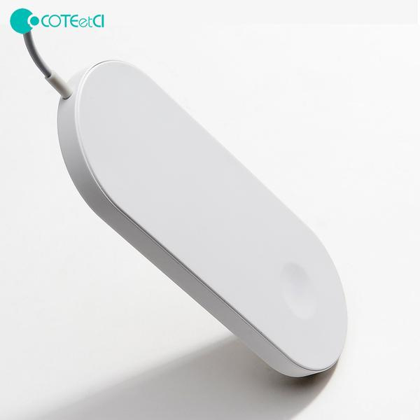COTEetCI Dau Fast Charging Wireless Charger for Smartphones & Apple Watch 雙位無線充電板