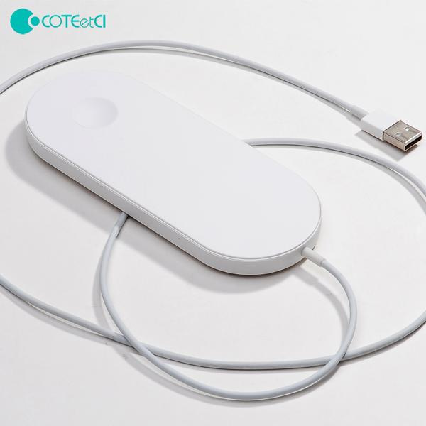 COTEetCI Dau Fast Charging Wireless Charger for Smartphones & Apple Watch 雙位無線充電板