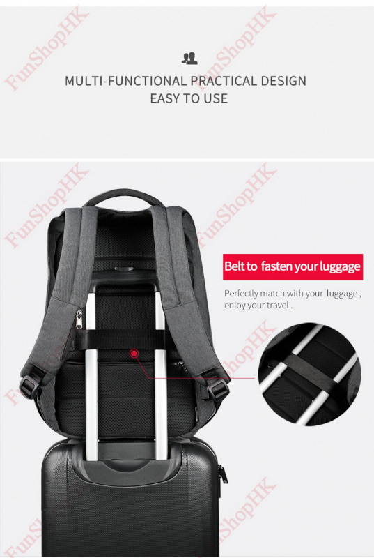 Tigernu 防盜雙肩背囊 [2色] (2018休閒款A)