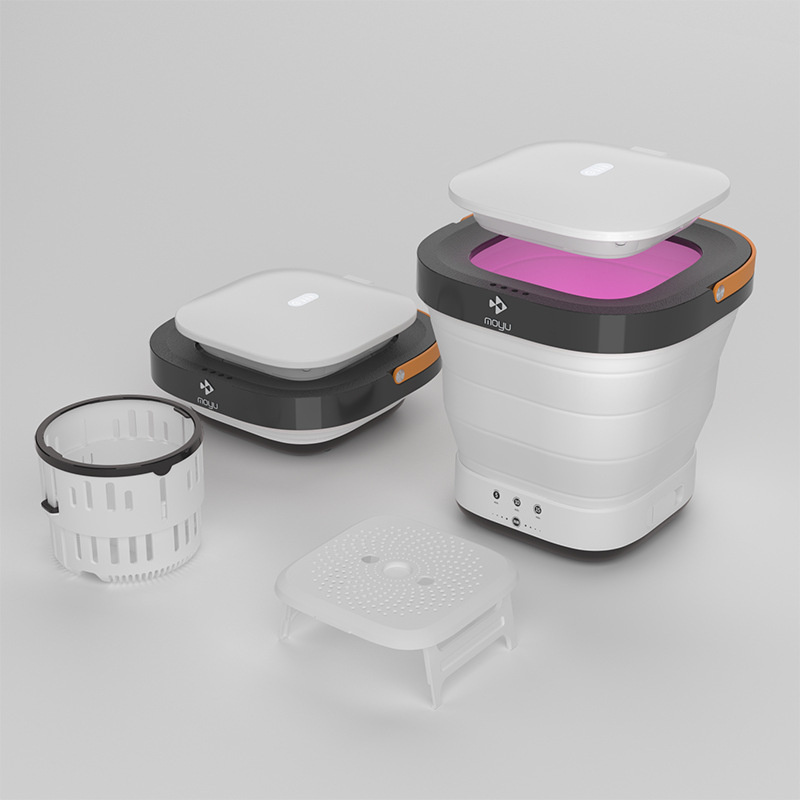 摩魚最新版六代 四合一便攜可折疊洗衣機｜紫外線消毒+瀝水+烘乾 香港行貨一年保養