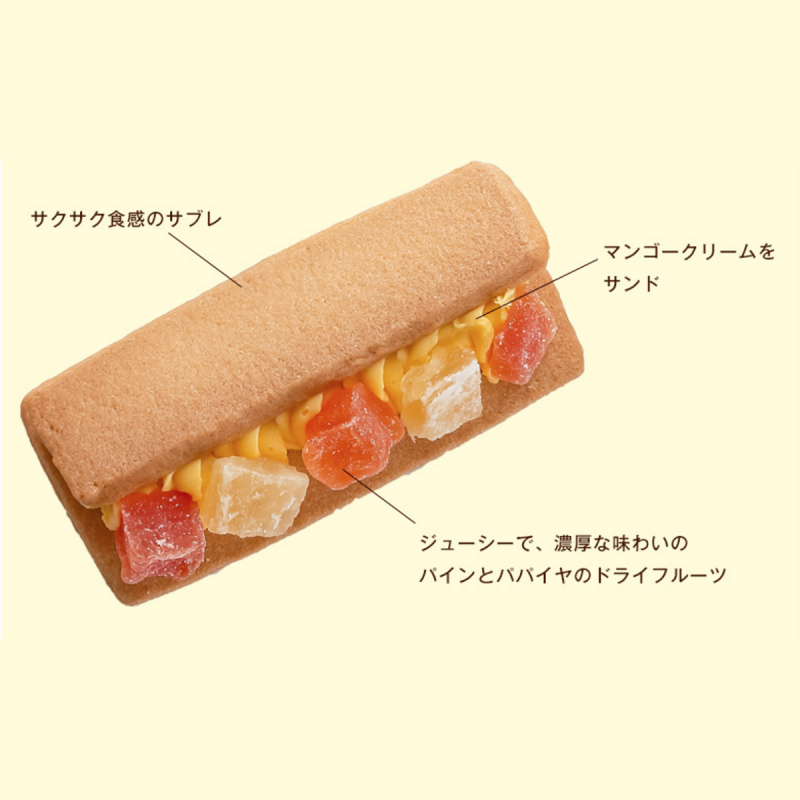 日本C3 甜點工藝店 夏日熱帶水果乾 芒果忌廉 曲奇酥餅禮盒 (1盒5件)【市集世界 - 日本市集】