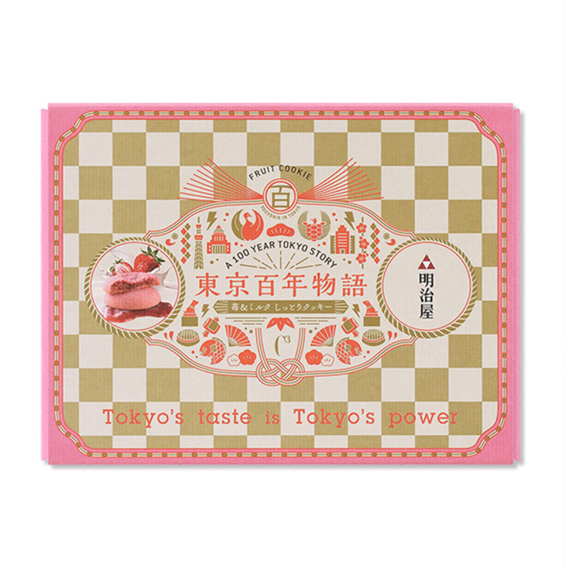 日本C3 東京百年物語 明治屋士多啤梨草莓果醬 軟糯曲奇禮盒 (1盒10件)【市集世界 - 日本市集】