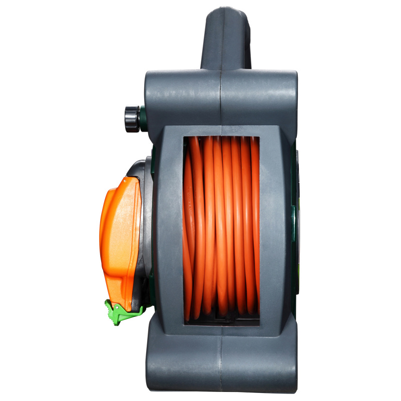 英國Masterplug - 2X13A IP54 防水防塵插位 20米拖轆 橙灰色 IP Rated Case Reel HLP2013/2IP