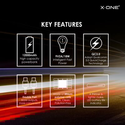 X-One 12000Mah  powerbank