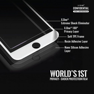 X-One iPhone X / 8 / 8+ / 7 / 7+ 全屏防窺防爆貼