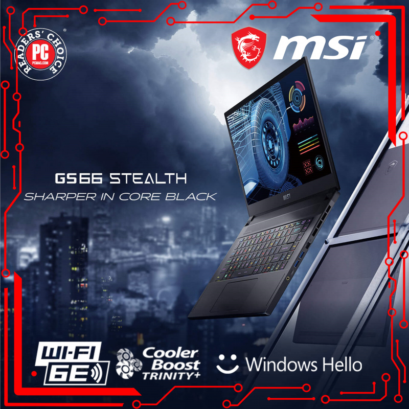 [預訂] MSI GS66 Stealth 11UH 15.6"極致纖薄電競筆電11th ( i9-11900H / RTX3080 / 4K )