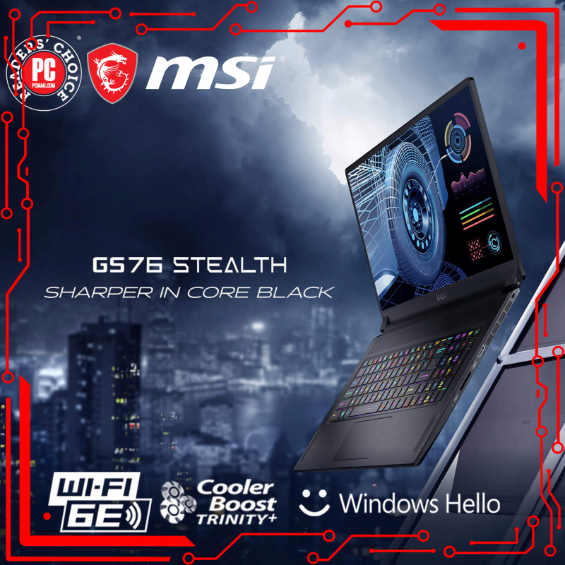 [預訂] MSI GS76 Stealth 11UE 17.3"極致纖薄電競筆電11th ( i7-11800H / RTX3060 / QHD )