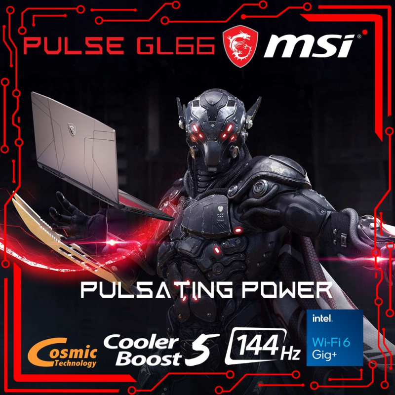 [預訂] MSI GL66 Pulse 11UEK 15.6"脈動力量電競筆電11th ( i7-11800H / RTX3060 / 144Hz )