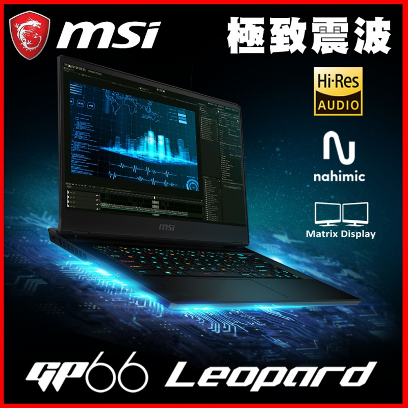 MSI GP66 Leopard 10UE 頂級飆速電競筆電( i7-10870H / 16GB / RTX3060 / 240Hz )