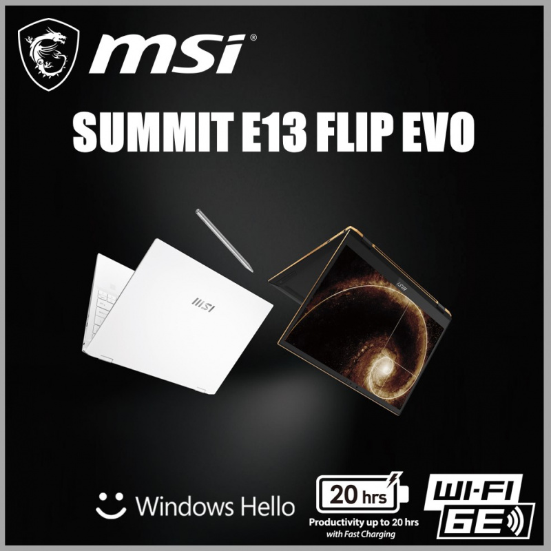 MSI Summit E13 Flip EVO 13.4"巔峰商務筆記型電腦( i7-1185G7 / IRIS XE / Touch )