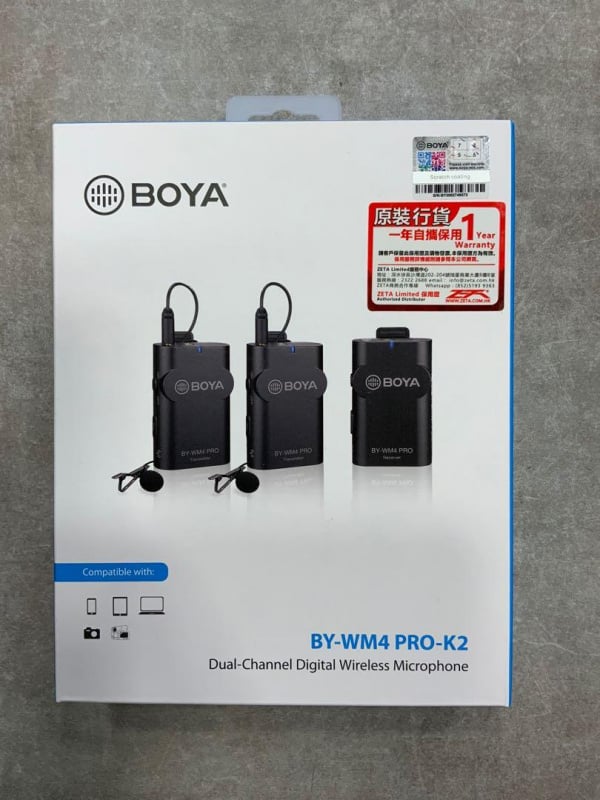 BOYA BY-WM4 Pro K2 一開二無綫收音咪 香港行貨