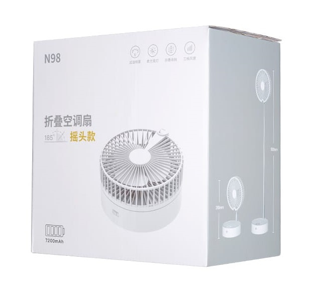 【全港免運費】N98  便攜折疊搖頭加濕升降風扇