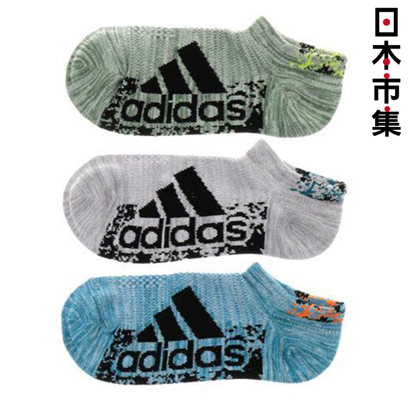 日版Adidas 3對裝運動短襪 Logo腳腕後迷彩 24~26cm (334)【市集世界 - 日本市集】