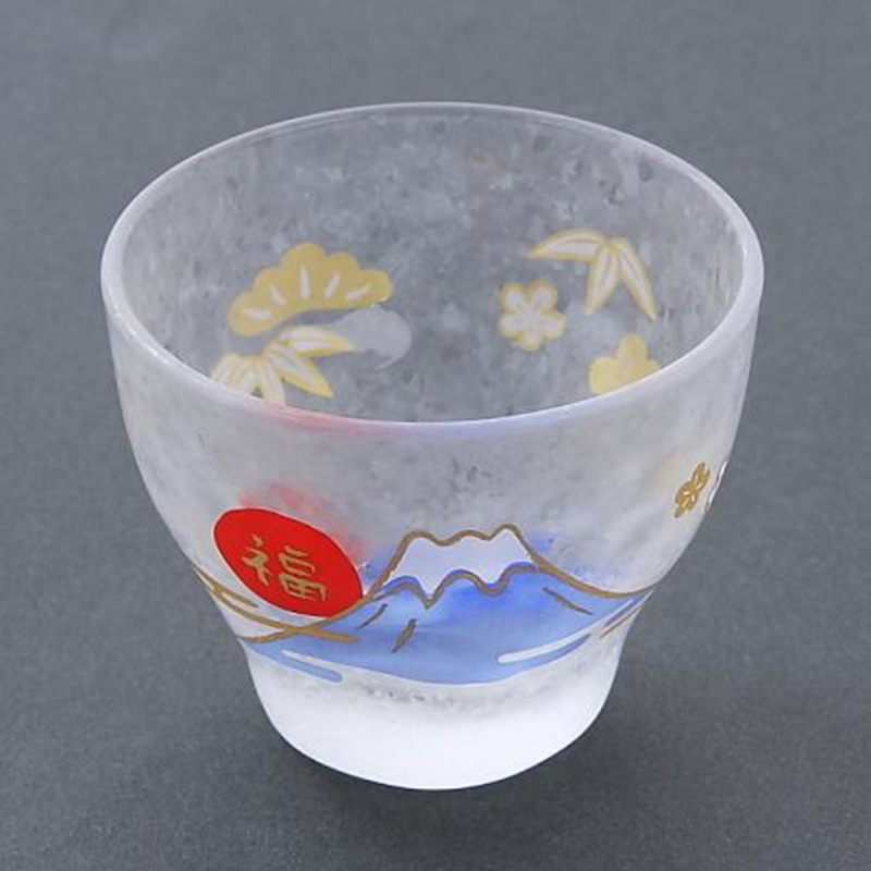日本 石塚硝子 めでたmono 富士山 日本制清酒燒灼玻璃杯【市集世界 - 日本市集】