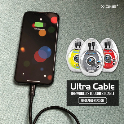X-One MFI Ultra Cable Apple Lightning 2.4A 快速尼龍充電數據線