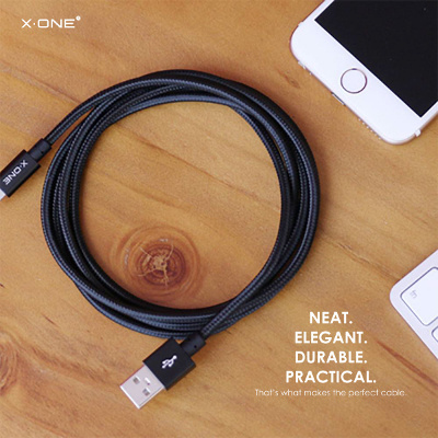 X-One Andriod Ultra Cable Max 2.4A 快速尼龍充電數據線