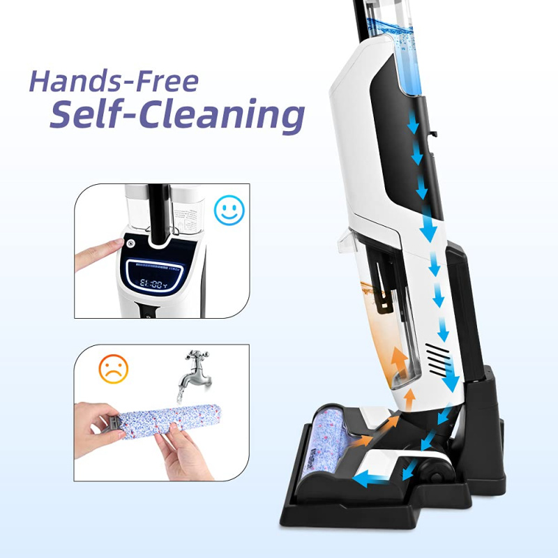 【全港免運費】(香港行貨) Alfabot iclean T36乾濕兩用自動清洗拖地無線吸塵機