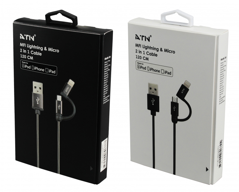 ATN A13 MFi Lighting & Micro USB 2合1 數據線