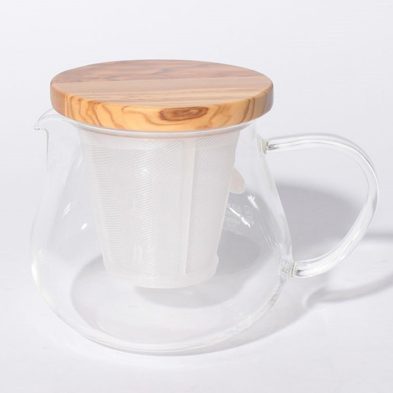 日版Hario 耐熱玻璃 日本製玻璃茶壺含木蓋和茶隔 450ml【市集世界 - 日本市集】