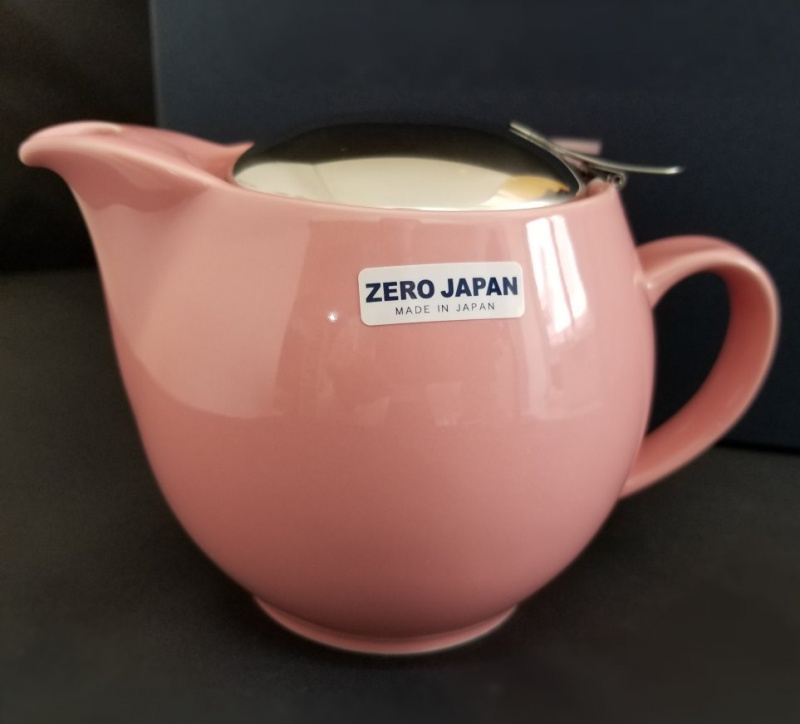【日本直送】ZEROJAPAN美濃焼陶瓷不鏽綱茶壼連茶杯禮盒套裝450CC-玫瑰色 ZG-001 ROS