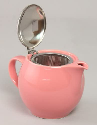 【日本直送】ZEROJAPAN美濃焼陶瓷不鏽綱茶壼連茶杯禮盒套裝450CC-玫瑰色 ZG-001 ROS