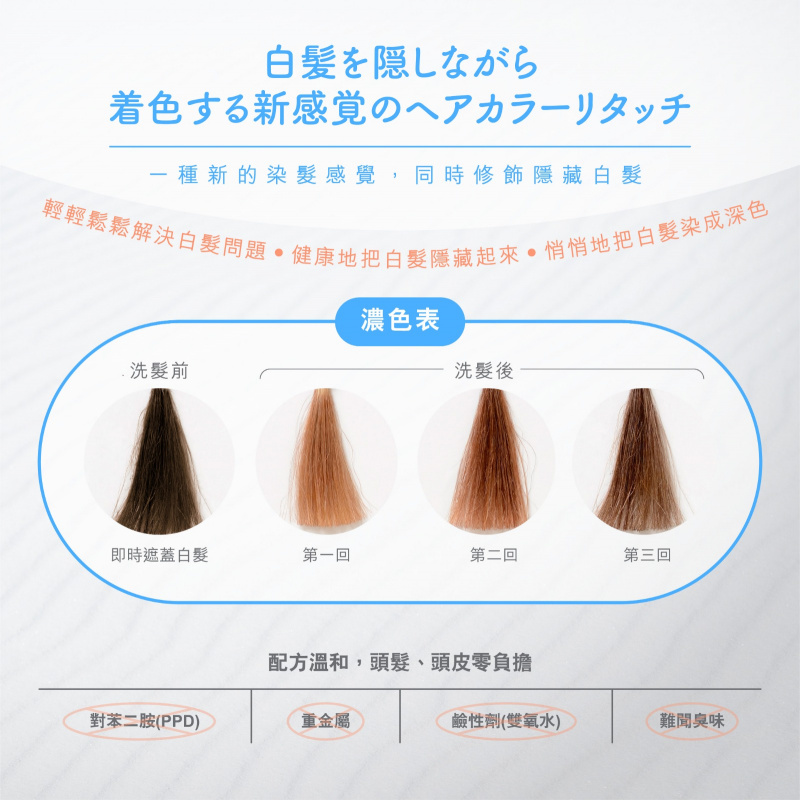 日本製 AURA 陽光 LUMINA HAIRCOLOR RETOUCH 便攜式髮根光染髮劑20g