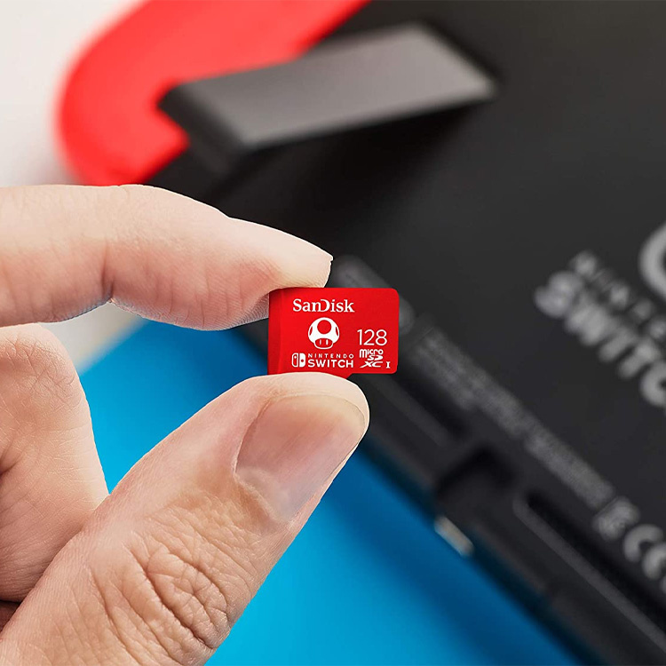 SanDisk microSDXC 128GB專用記憶卡 [Switch主題款專用遊戲配件]