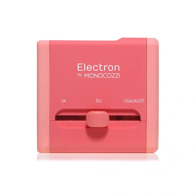 SMIGHTY | 迷你內置2.1A 雙USB充電全球通用旅行轉換器 - 粉紅色