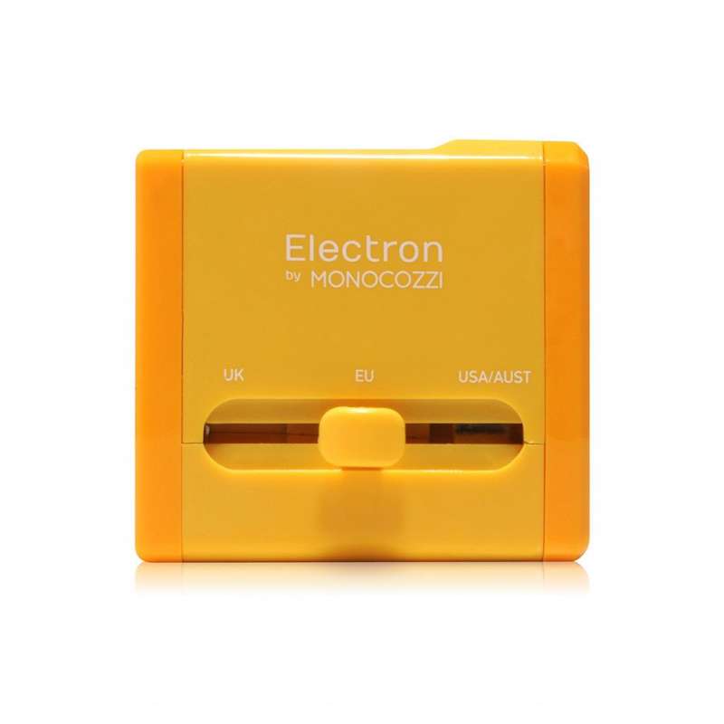 SMIGHTY | 迷你內置2.1A 雙USB充電全球通用旅行轉換器 - 黃色